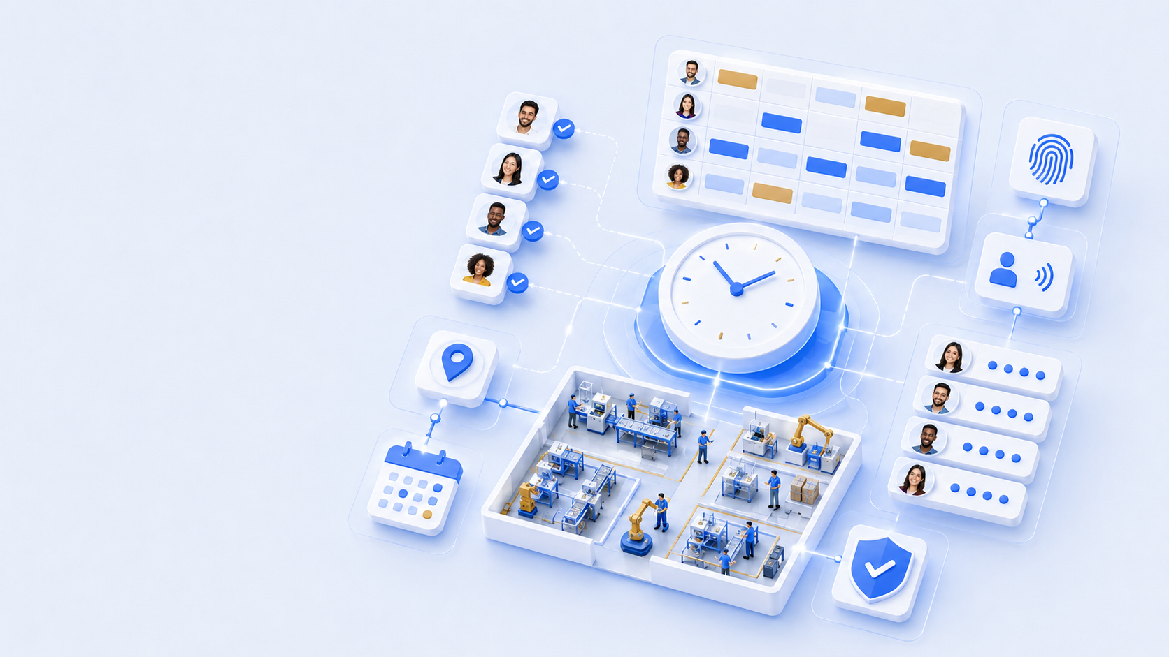 Attendance scheduling, biometric capture and workforce operations